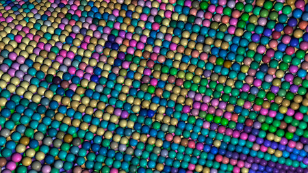 Abstract multi-branch textured background with spheres