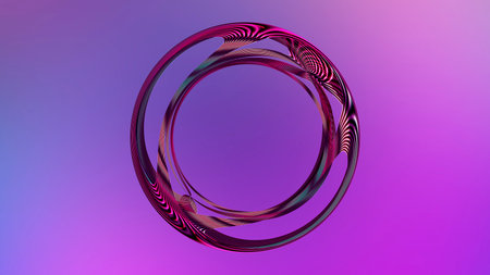 Abstract figure of rings on a pink background