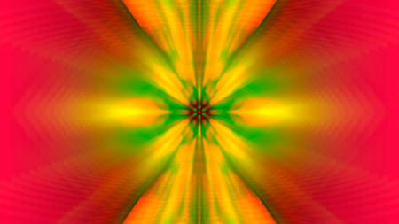 Abstract Luminous Multicolored Mandala Kaleidoscope Backgroundの写真素材