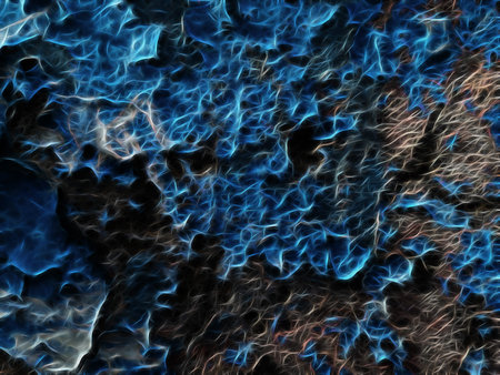 Abstract fractal textured luminous blue background