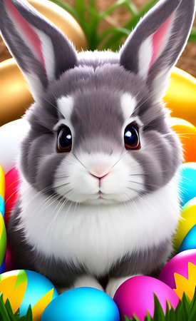 Portrait of a rabbitの素材