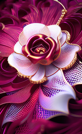 Abstract texture background with rose and laceの素材