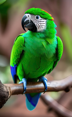 Portrait of a parrot close-upの素材