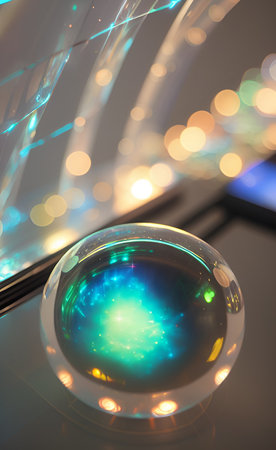 Abstract fantasy glowing background. AI generationの素材