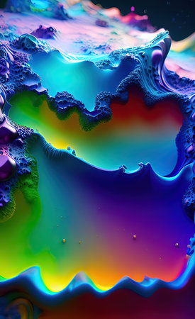 Abstract multi-colored textural liquid backgroundの素材