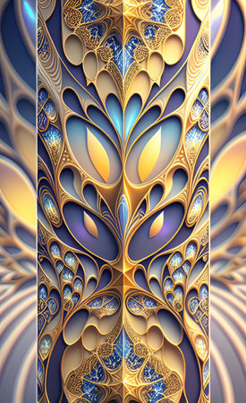 Abstract textured fractal yellow background. .aiの素材
