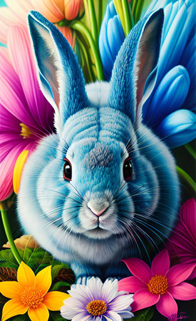 Portrait of a rabbitの素材