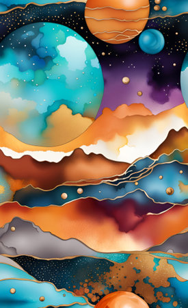Abstract multicolored fantasy background. .aiの素材