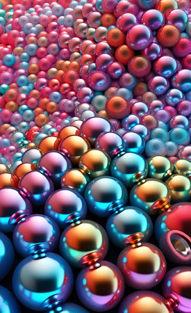 Abstract multicolored background with spheres. .AIの素材