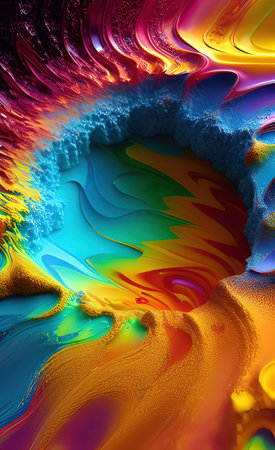 Abstract multi-colored textural liquid backgroundの素材