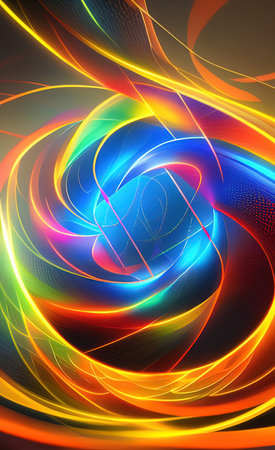 Abstract multicolored glowing background. .aiの素材