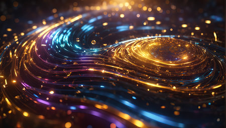 abstract background with glowing linesの素材