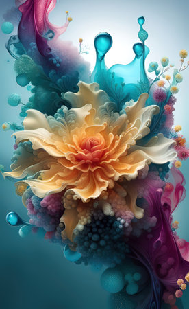 Fancy flower background. aiの素材