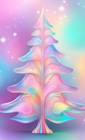 Abstract christmas background with fir trees. Aiの素材