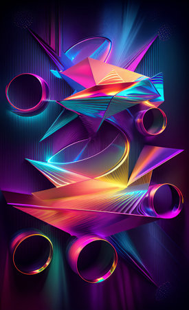 Abstract multicolored holographic background.の素材
