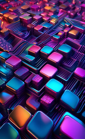 Holographic style of modern abstraction. .AIの素材