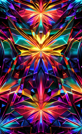 Holographic style of modern abstraction. .AIの素材