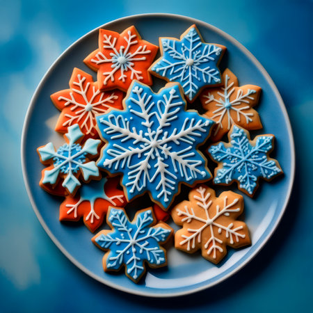 New Year's gingerbread in the shape of stars. A.I.の素材