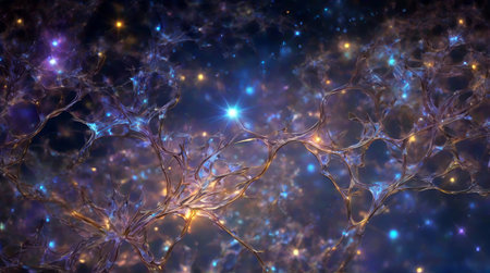 Abstract fantasy glowing background. A.I.の素材