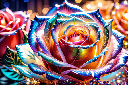 Beautiful textured pink rose. A.I.の素材