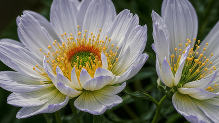 Floral background with white flowers. A.I.の素材