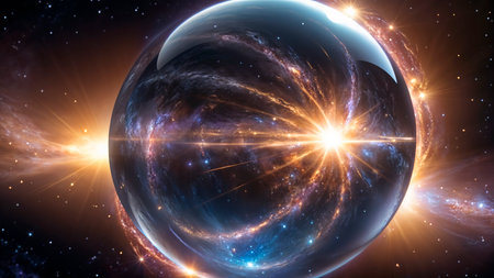 A floating planetanaphon of a galaxy. A.I.の素材