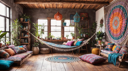 Vintage boho style interiorの素材