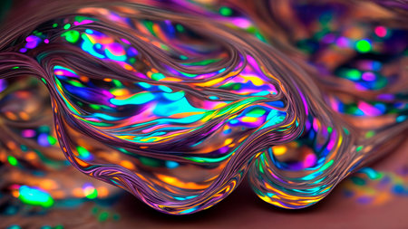 Abstract liquid holographic backgroundの素材