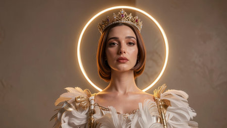 Royal Cyborg with Crown and Feathersの素材