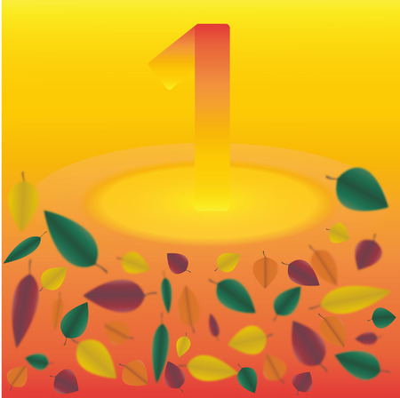 1 and leavesのイラスト素材