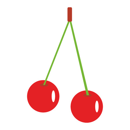 cherry berry on a white backgroundのイラスト素材