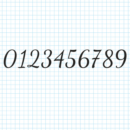 black numbers on a sheet in a cageのイラスト素材