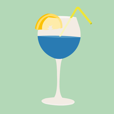 vector illustration of a cocktail glassのイラスト素材