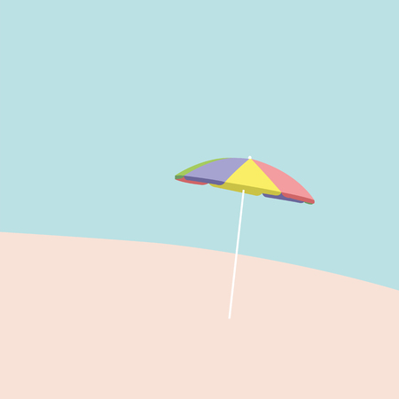 vector illustration of umbrella against the sunのイラスト素材