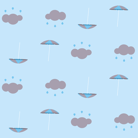 vector illustration of umbrella against the sunのイラスト素材