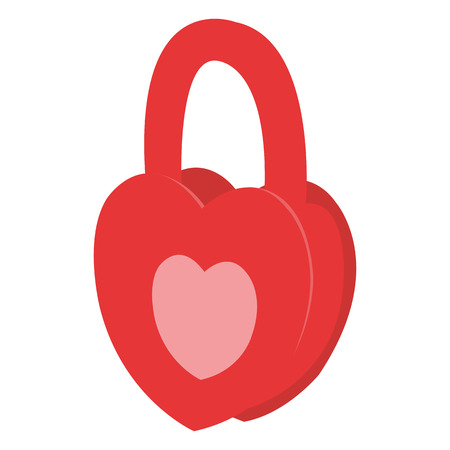 vector illustration of a latch in the shape of a heartのイラスト素材