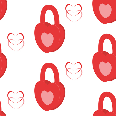 vector illustration of a latch in the shape of a heartのイラスト素材