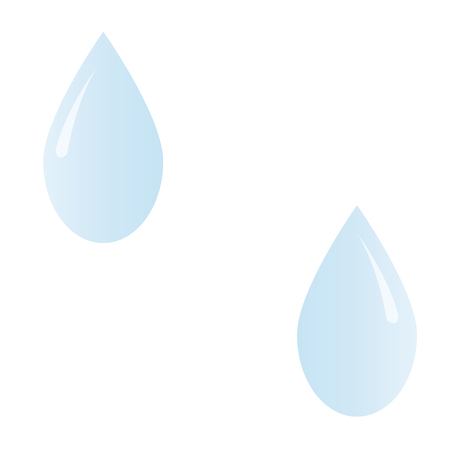 drawing water drops blue colorのイラスト素材