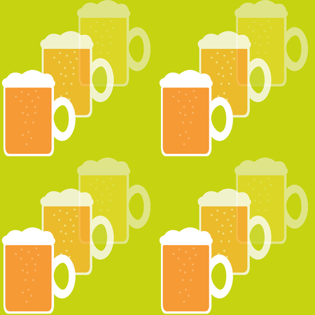 mug of frothy beer with bubblesのイラスト素材