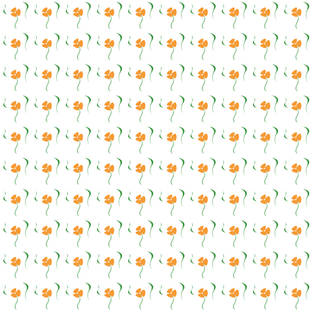 floral pattern, flowers with leavesのイラスト素材