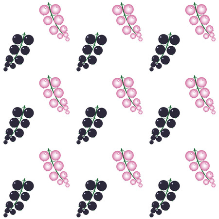 ripe currant berries on a green branchのイラスト素材