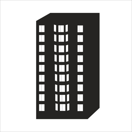 nine storey tenement house with windowsのイラスト素材