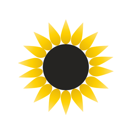 Flower plants a sunflower with yellow petals.のイラスト素材