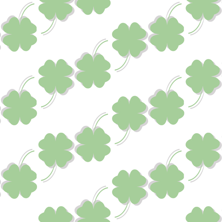 green leaf grass plant cloverのイラスト素材