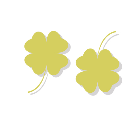 green leaf grass plant cloverのイラスト素材