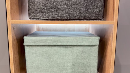 Organize your living space effectively with chic fabric storage bins that come in soft, appealing...