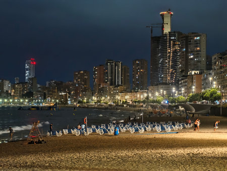 Vancouver Beach at night, Americaの写真素材