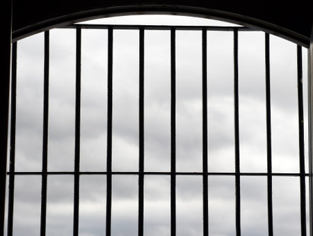 room with iron bars and gentle lighting, private chamber featuring metal grilles and soft lighting