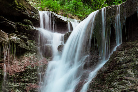 view of summer waterfall