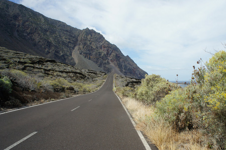 El Hierro.Scenic coast road.の写真素材